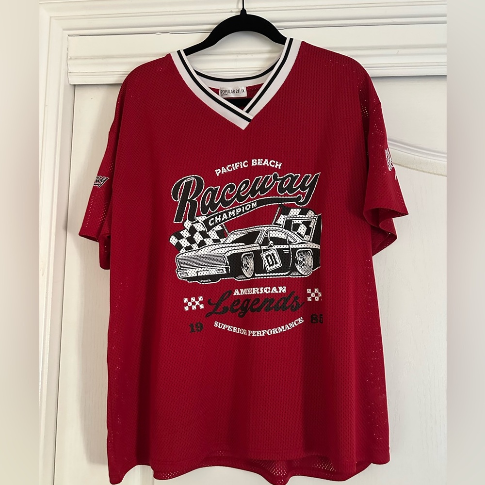 Popular 21 Red Mesh Jersey